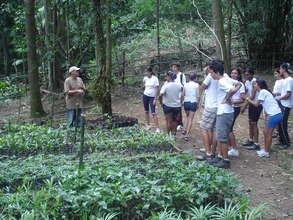 Visiting the tree nursery.