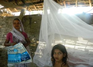 The mosquito net beneficiary
