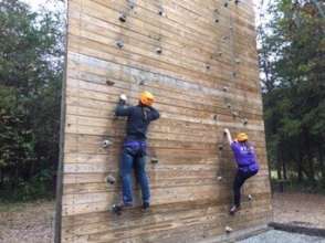 Rock climbing military kids