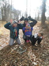 Military family at camp