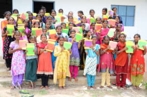 supporting girl children by educational material