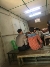 A juvenile defendant awaits trial in Yangon