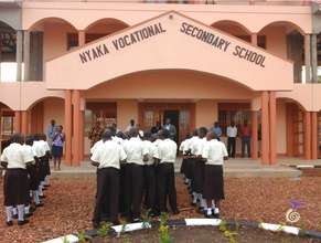 Students at morning assembly