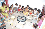 Provide mid day meals for poor Children in Creches