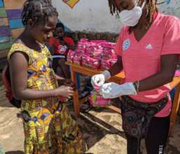 Menstrual hygiene kit distribution