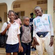 Meschack (right) with his siblings.