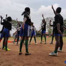 Girls team at the Rising Stars tournament
