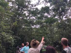 Dr Kooyman leading the tour on Lot 46