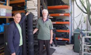 Prototype recycled tyre bollard