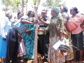 Tawa Farmers learning to graft from Mr. Peter