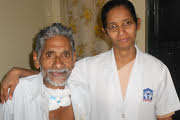 A patient at Karunashraya