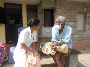 Sister Arpita with Patient