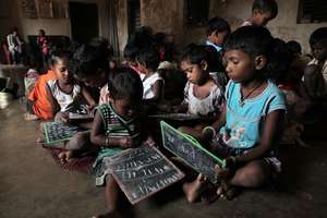 First day in school in a language they understand.