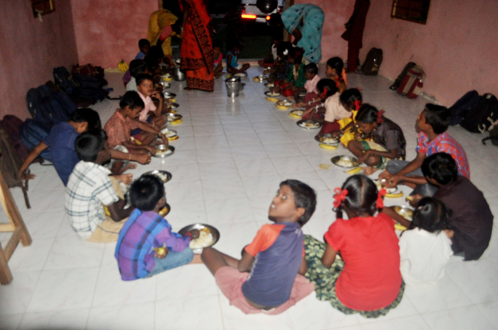 Provide dinner to underprivileged tribal children