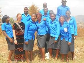 Senior students with our German volunteer