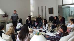 Mr. Paul Kuo talking to the Teen Advisory Board