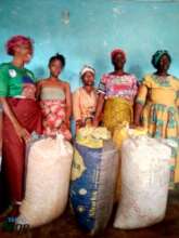 Women in Sierra Leone with their harvest