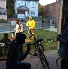 Installing lights, Light Up the Night, Dorchester