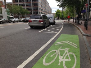 Pushing for more separated bike lanes, like this!