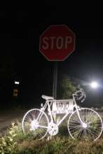 A ghost bike in Lincoln, MA