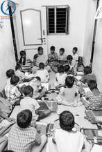 abandoned orphan children are at tuitions