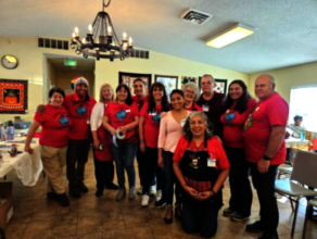 CW team and friends in CW RED at Bazar