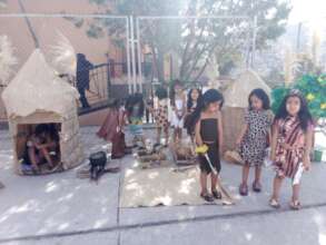 Girls show they discovered fire and agriculture