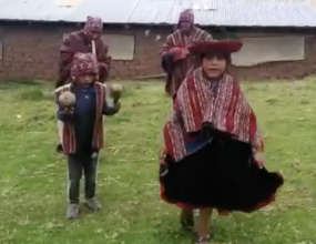 Joselyn is in her village-art and Quechua culture