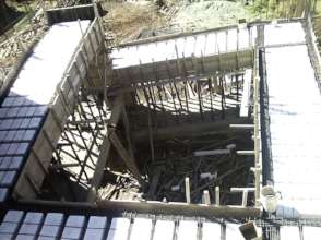 Completing school ramp-ground to third floor