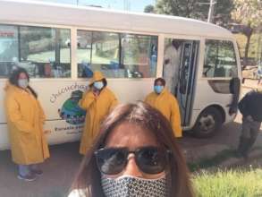 Bus is loaded & teacher protected to deliver food