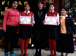 Top Graduating Girls with their moms and Ruth