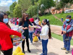 Every girls gets a gift and panettone for family