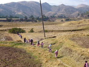 When BUS cannot pass on muddy school road..we walk