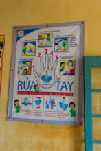 Health poster in preschool in TT Hue, Vietnam