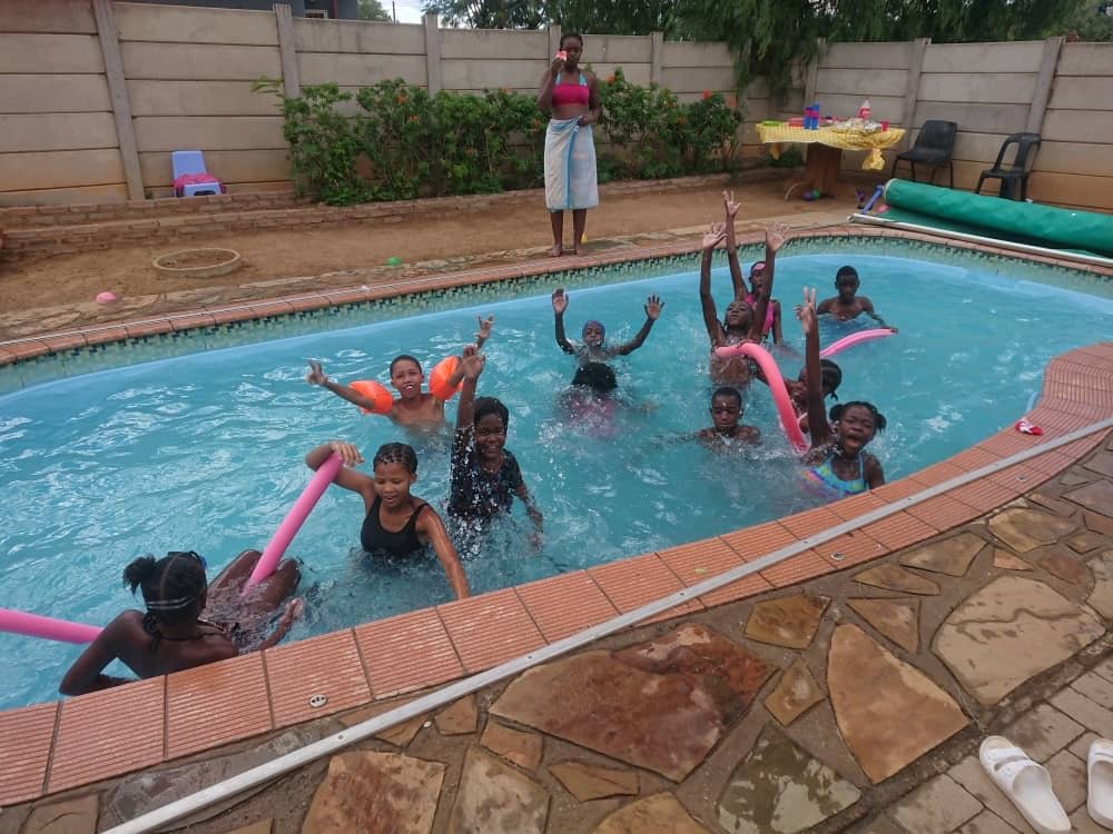 Birthday party at the pool