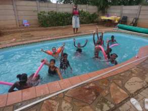 Birthday party at the pool