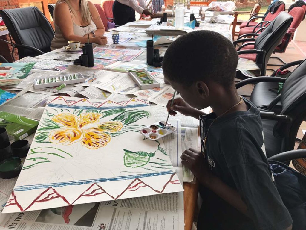 Josia expresses his artistic side