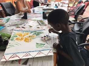Josia expresses his artistic side