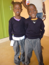 Vini and Josia ready for the 1st day of school