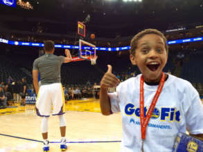 Playworks Junior Coach at the Warriors Game