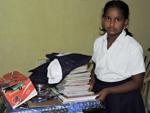 Rural poor girl student getting education support