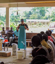 Training facility staff to prevent infection.