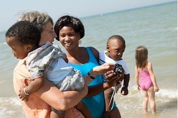 Holiday day by the sea for our families