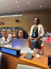 Cindy Kobei reads delegate statement at UNPFII