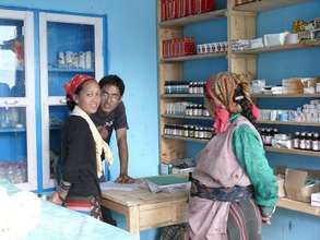 Patients in the new clinic at Thulo Syabru, Nepal