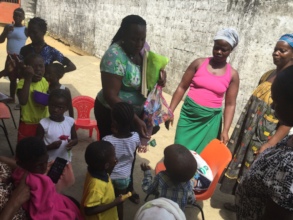 Children receiving sweets
