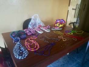 Handicrafts made by survivors at THINK Safe Home