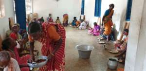 Elder eating meals