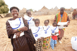 Family Receiving Mosquito Nets