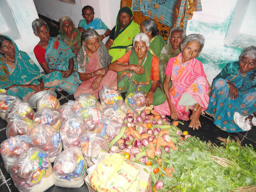Provide Monthly Groceries to Poor Old Aged Persons